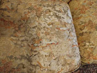 Sofá 3 plazas y 2 butacas tela floral