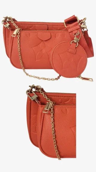 Bolsa cor de Laranja em Eco pele