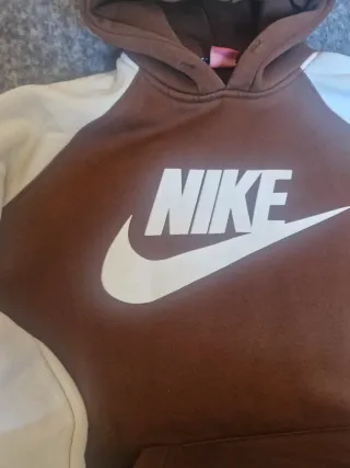 NIKE Vintage Hoodie Brown Cream oversize y2k