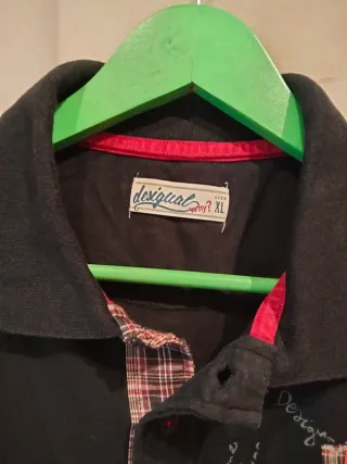 Polo Desigual manga larga hombre negro