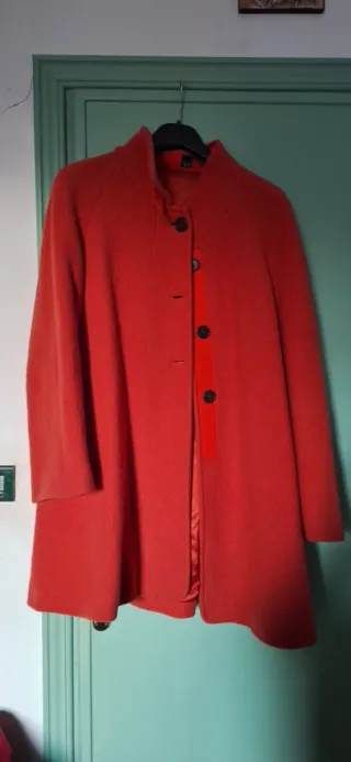 Cappotto corto arancio puralana taglia 50