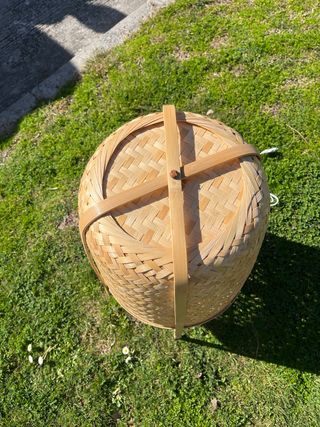 Lámpara de pie de bambú