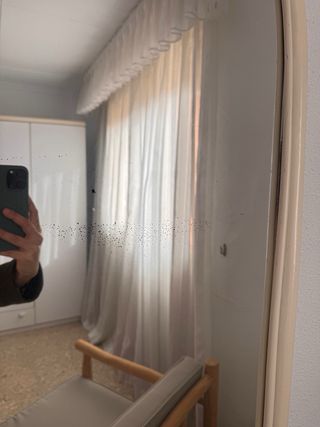 Specchio da parete ovale beige