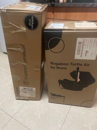 coche para bebé de 3 piezas ,negro y gris