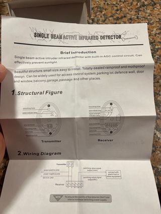 Fotocélula Puerta Garaje