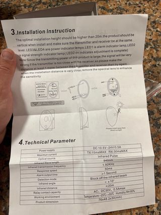 Fotocélula Puerta Garaje