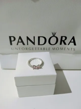 Anillo Pandora Lazo Rosa Talla 52