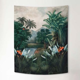 Set 5 Tappeti in Tela Tropical Vintage 94x77cm