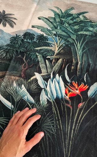 Set 5 Tappeti in Tela Tropical Vintage 94x77cm