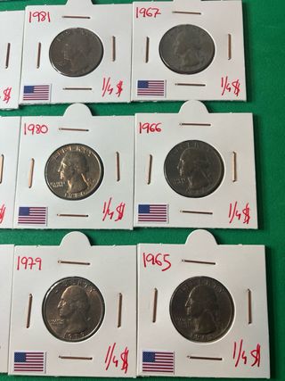 L#581 SELECTO LOTE DE "QUARTER DOLLAR" EEUU