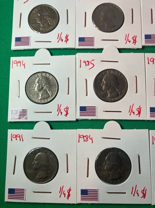 L#581 SELECTO LOTE DE "QUARTER DOLLAR" EEUU