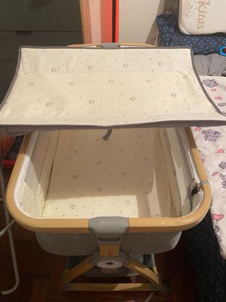 Cuna colecho con dosel y colchón