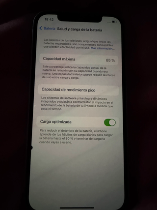 iPhone 12 128GB Morado 85% batería