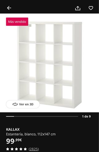 Estantería Kallax 3x4 blanca Ikea