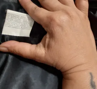 Giacca Vintage Pelle Nera Tg L