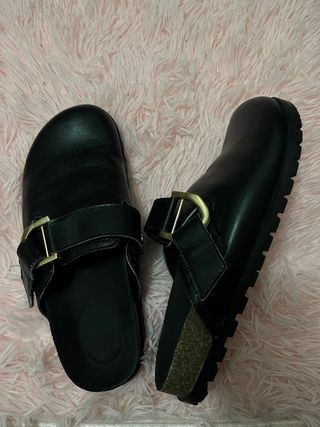 Chanclas Stradivarius Talla 36/37 Negras