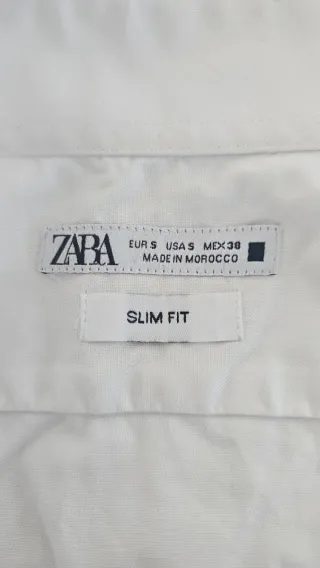 Camisa ZARA blanca S chico 14-17 años algodón
