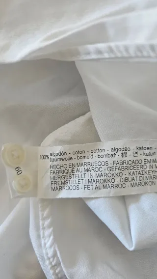 Camisa ZARA blanca S chico 14-17 años algodón