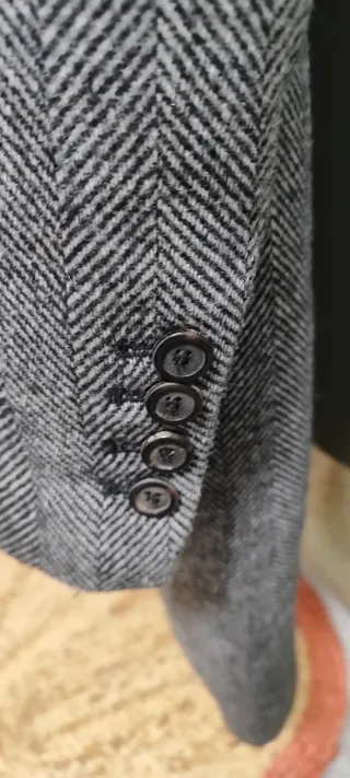 Abrigo Zara Gris Talla L