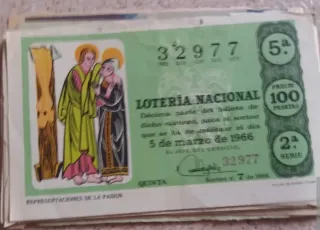 Billetes Lotería Nacional Antiguos