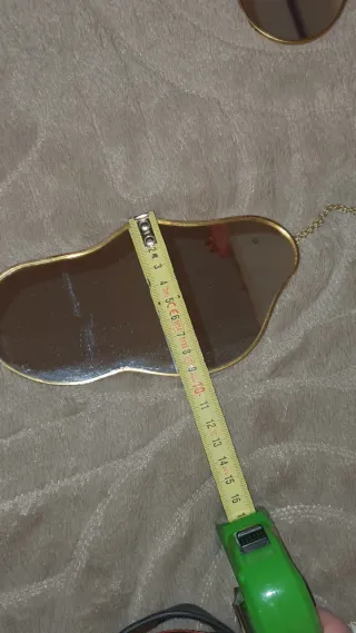 Set di 3 Specchi Decorativi Nuvole Dorate