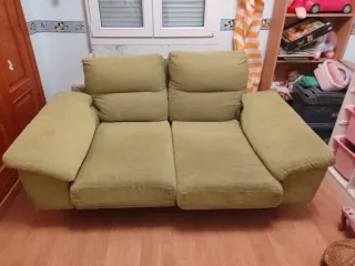 Sofá de tela  verde
