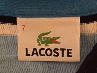 Camisa Lacoste Rayas Hombre Azul y Blanco