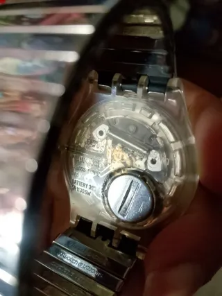 Orologio Swatch Argento Trasparente con batteria