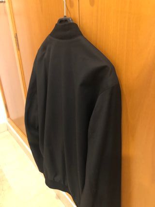 BOSS Cárdigan Cremallera Lana Merino Negra