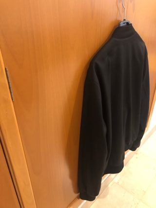 BOSS Cárdigan Cremallera Lana Merino Negra