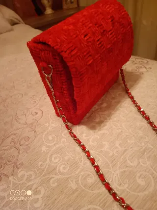 Bolso tejido a mano de lana