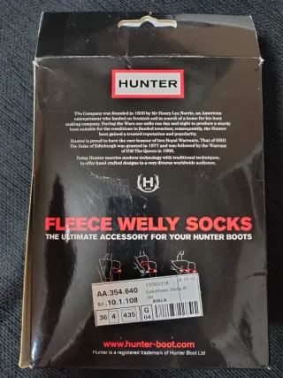 Calcetines Hunter Fleece Welly Rojos