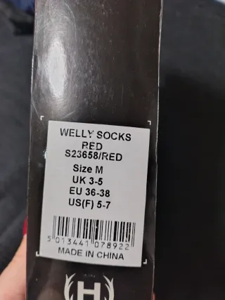 Calcetines Hunter Fleece Welly Rojos