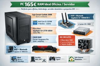 PC 16GB RAM Ideal Oficina/Servidor