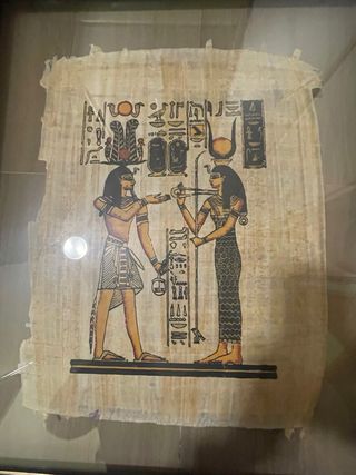 Papiro Egipcio Antiguo Enmarcado