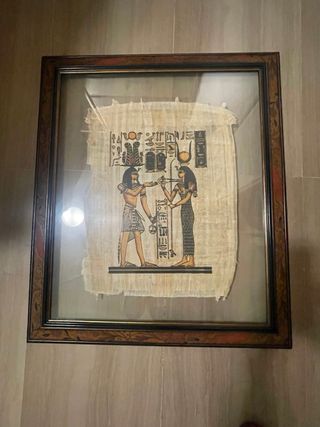 Papiro Egipcio Antiguo Enmarcado