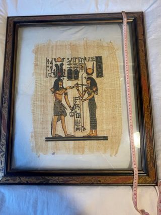 Papiro Egipcio Antiguo Enmarcado