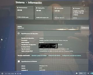 Microsoft Surface Pro 6 i5-8350U 256GB/8GB Plata
