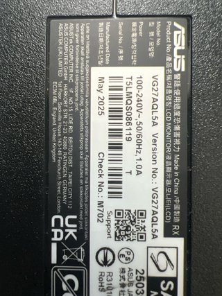Monitor Asus Negro