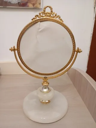 Specchio da tavolo antico dorato