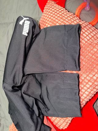 Chandal Completo Puma Hombre Negra con Logo Blanco