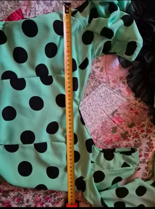 Traje de flamenca lunares verde