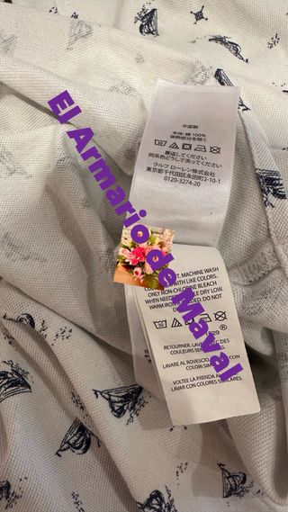 Camisa Polo Ralph Lauren Estampada Talla 18 años