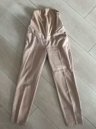 Pantalón premamá embarazo beige y vaqueros negros