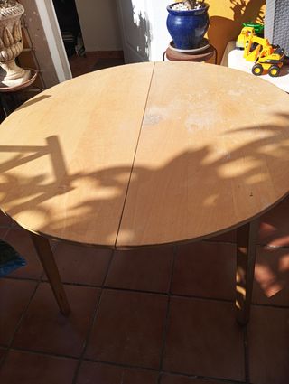Mesa Comedor Redonda Madera Maciza