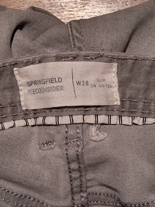 PANTALÓN SLIM COLOR GRIS MARCA SPRINGFIELD