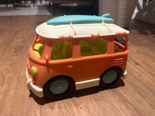 Furgoneta Juguete Naranja y Blanca