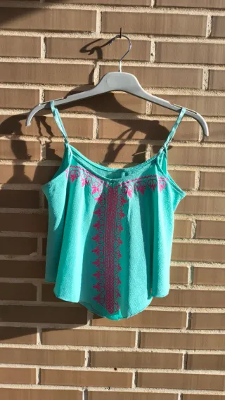 Camiseta de tirantes azul