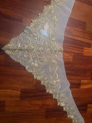 Manteletas Fallera Doradas y Blancas adulta