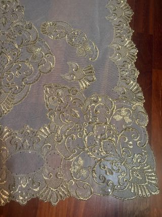 Manteletas Fallera Doradas y Blancas adulta